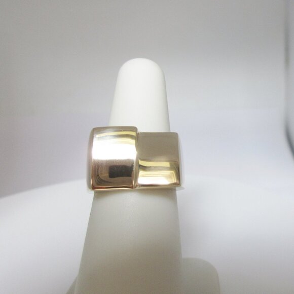 14k Gold Ring Modernist Henry Steig Jewelry NY Marilyn Monroe Size 6.25 R1602